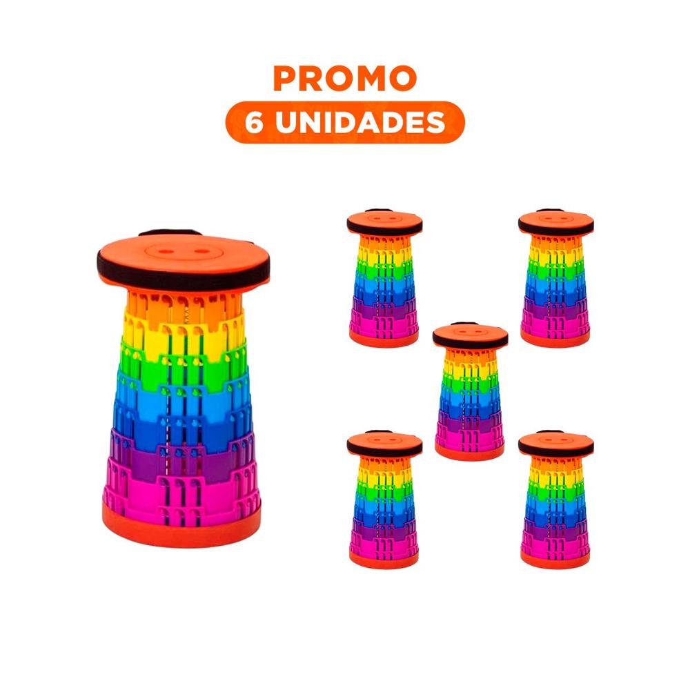 Pack6 Butaca Practica Plegable con Seguros para Hogar