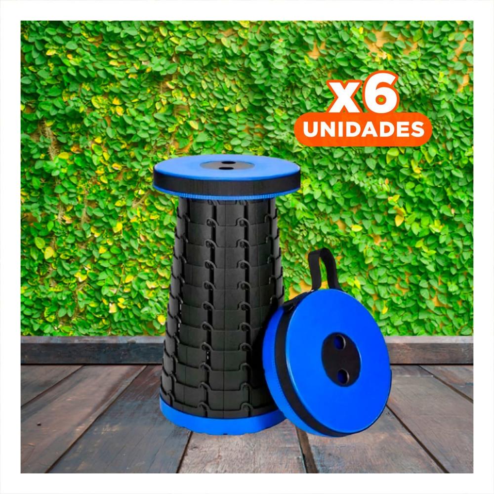 Pack6 Butaca comoda 3 seguros portatil tapa azul centro negro para hogar Y+Papel Regalo