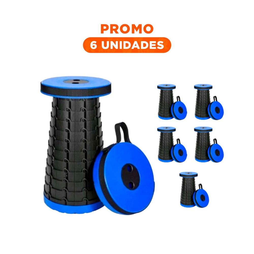 Pack6 Asiento duradero 3 seguros portatil tapa azul centro negro para patio y cocina