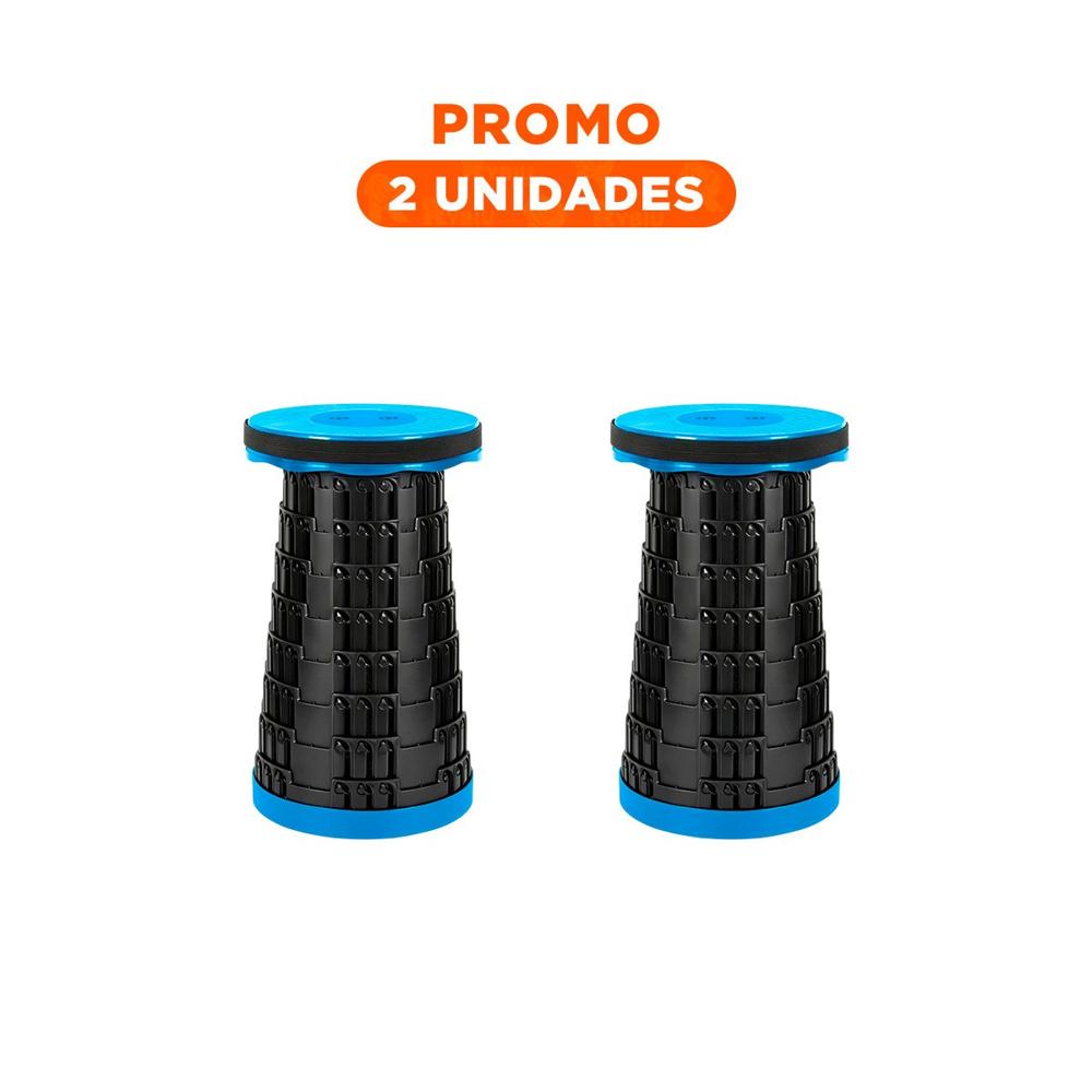 Pack2 Banco Liviano Plegable con Tres Seguros para Uso Versatil