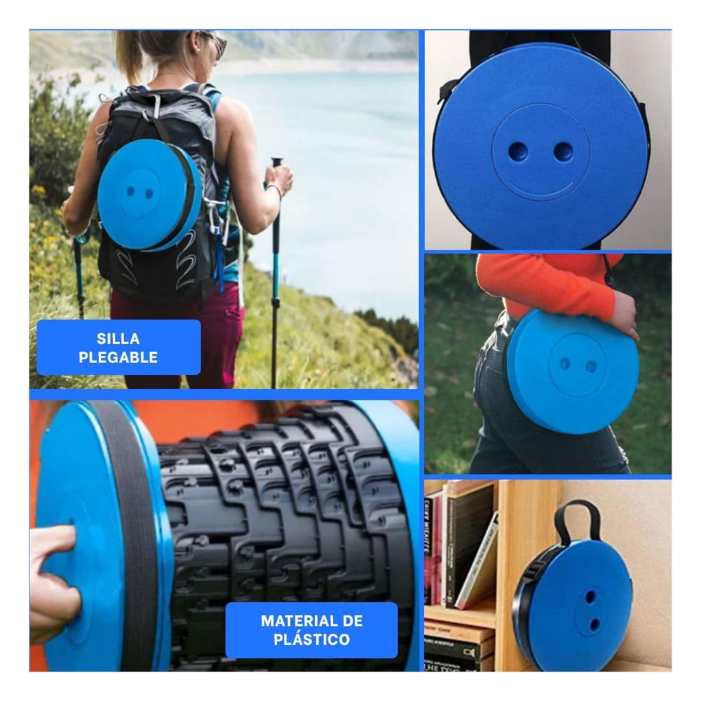 Silla Portatil con Tres Seguros Plegables para Hogar Reuniones y Visitas