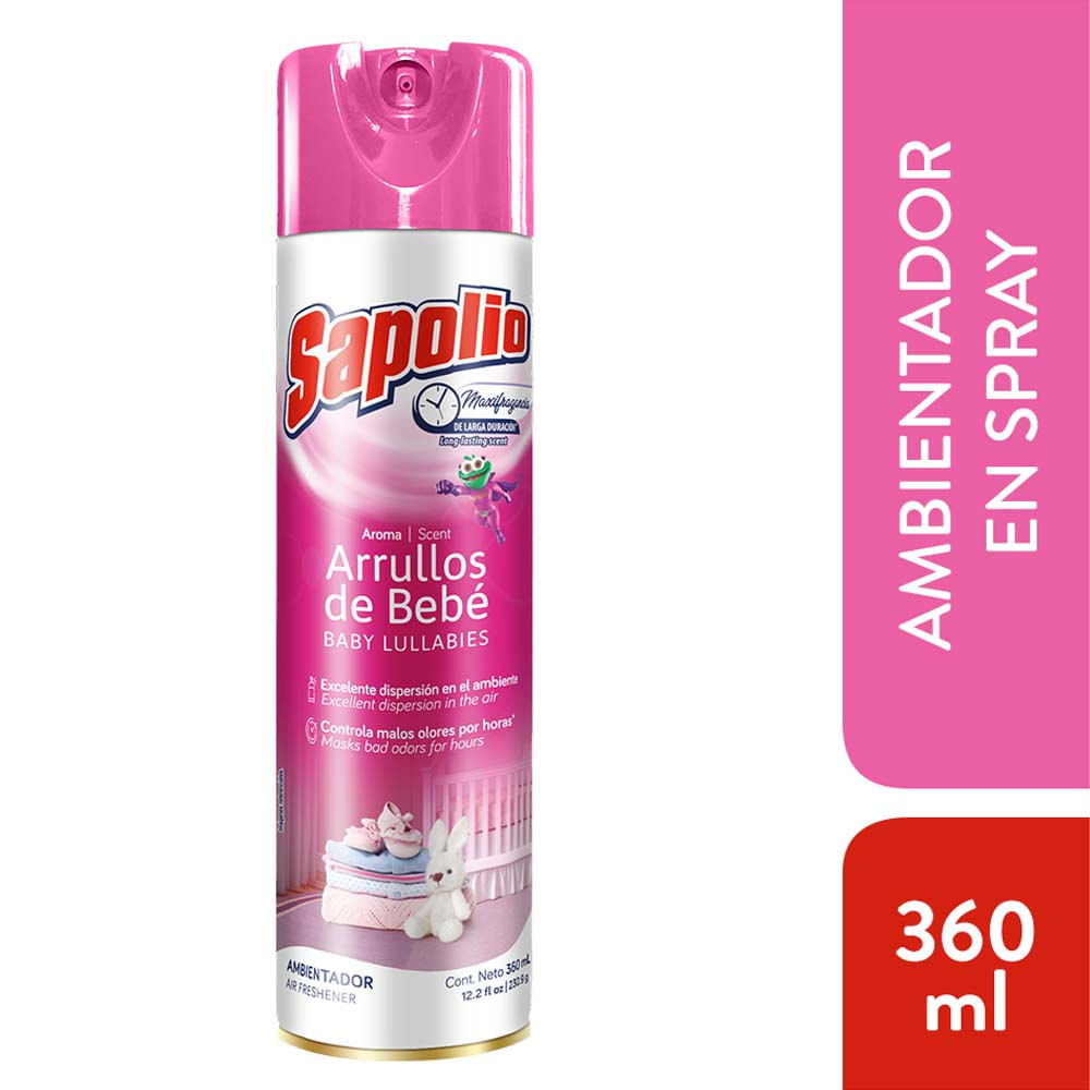 Ambientador en Spray SAPOLIO Bebé Frasco 360ml