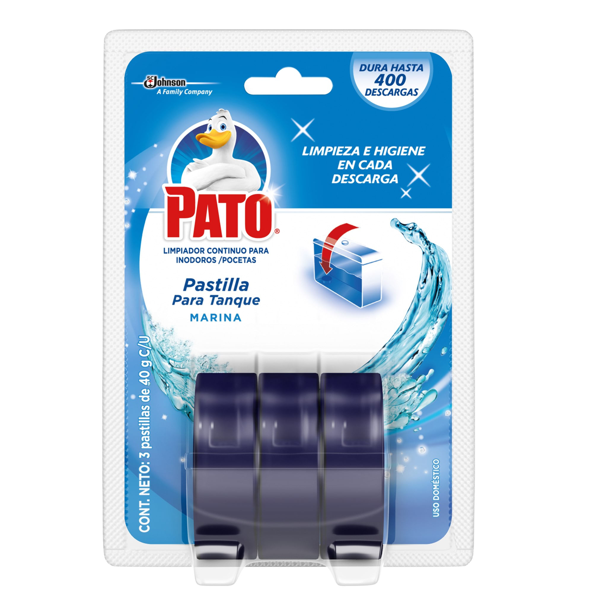 Desinfectante de Baño PATO Pastilla Fragancia Mari