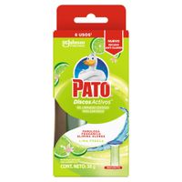 Desinfectante de Baño PATO Discos Activos Limón Repuesto Caja 1un