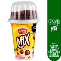 Yogurt LAIVE Mix Vainilla Francesa con Bolitas de Chocolate Vaso 125g