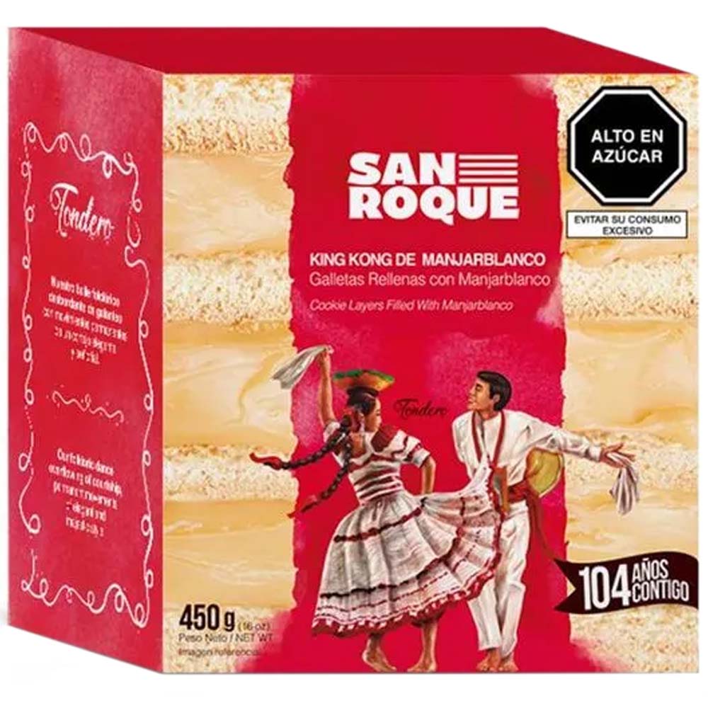 King Kong SAN ROQUE Manjar Blanco Caja 450g