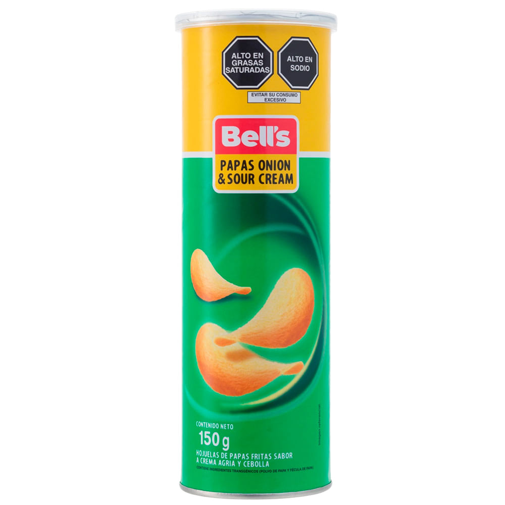 Papas Fritas BELL'S Sabor Crema y Cebolla Lata 150g