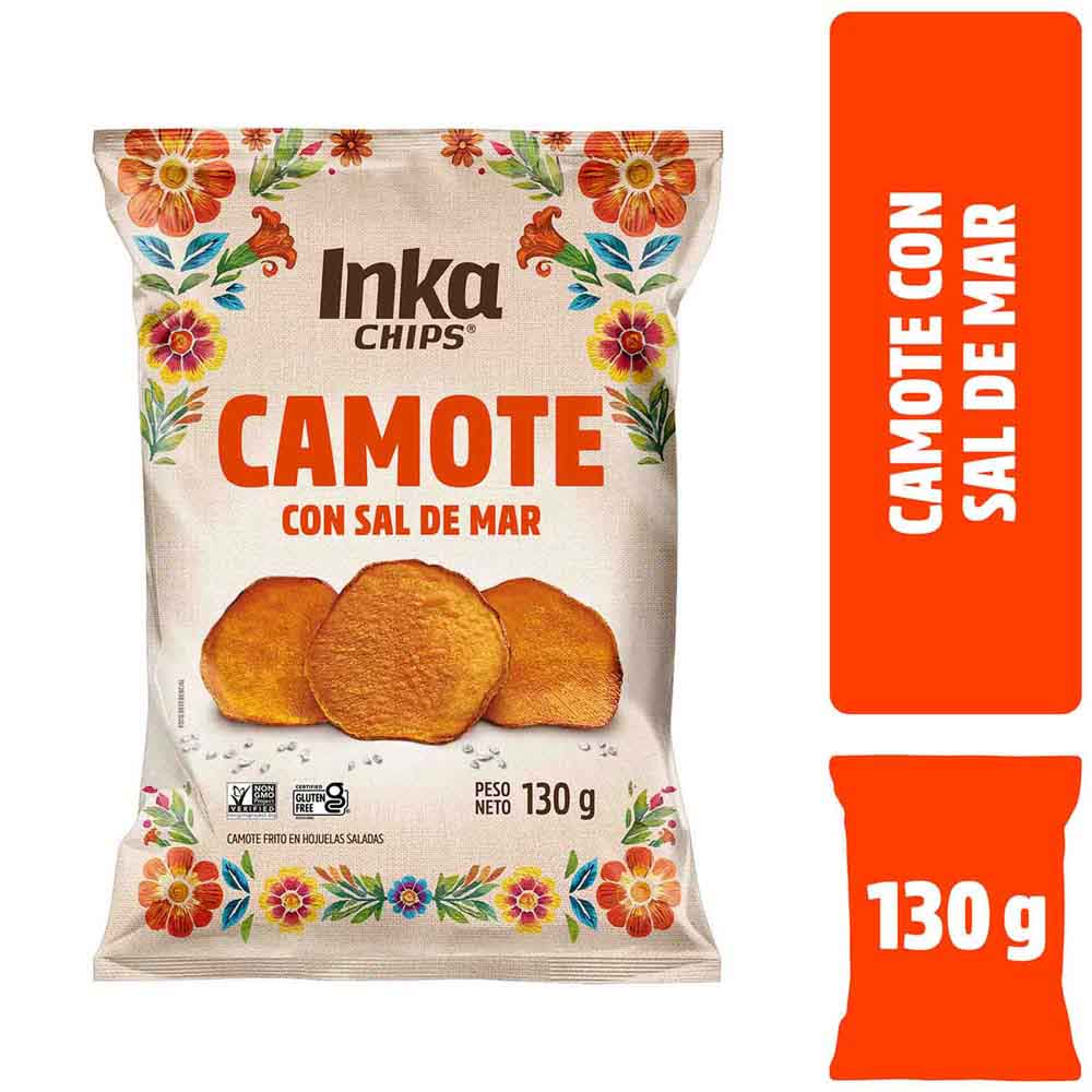 Camote INKA CHIPS con Sal de Mar Bolsa 130g