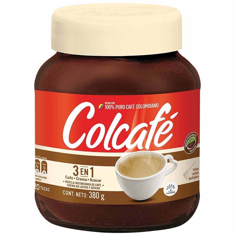Café Instantáneo COLCAFÉ Todo en 1 Frasco 380g