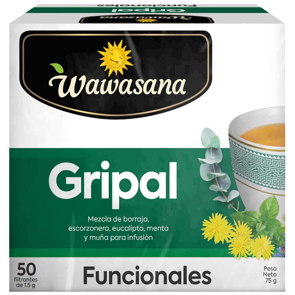 Infusión Gripal WAWASANA con Hierbas Andinas Caja 50un