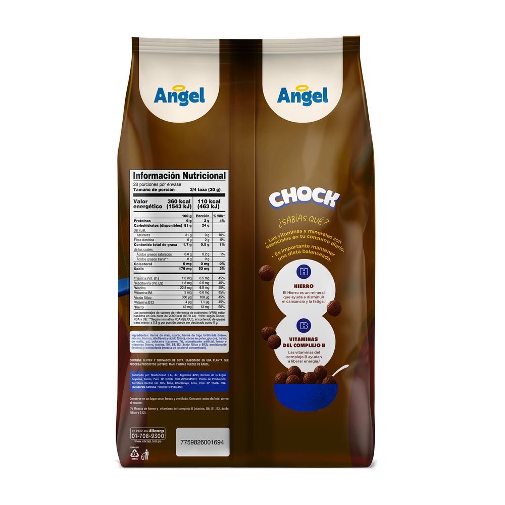 Cereal ANGEL Chock Bolsa 840g|plazaVea - Makro
