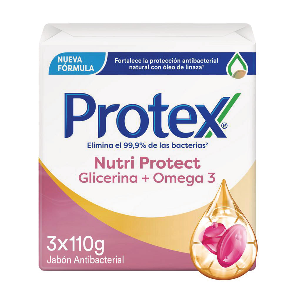 Jabón en Barra PROTEX Nutri Protect Omega3 Pack 3x110g