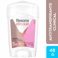 Desodorante para Mujer en Barra REXONA Clinical Frasco 48g