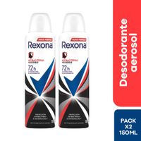 Desodorante para Mujer en Aerosol REXONA Antibacterial Invisible Frasco 150ml Paquete 2un