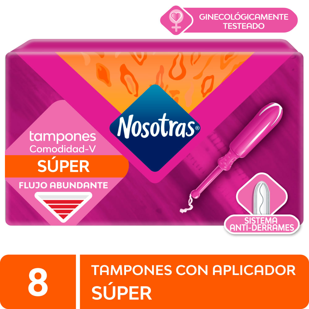 Tampones NOSOTRAS Súper Con Aplicador Paquete 8un