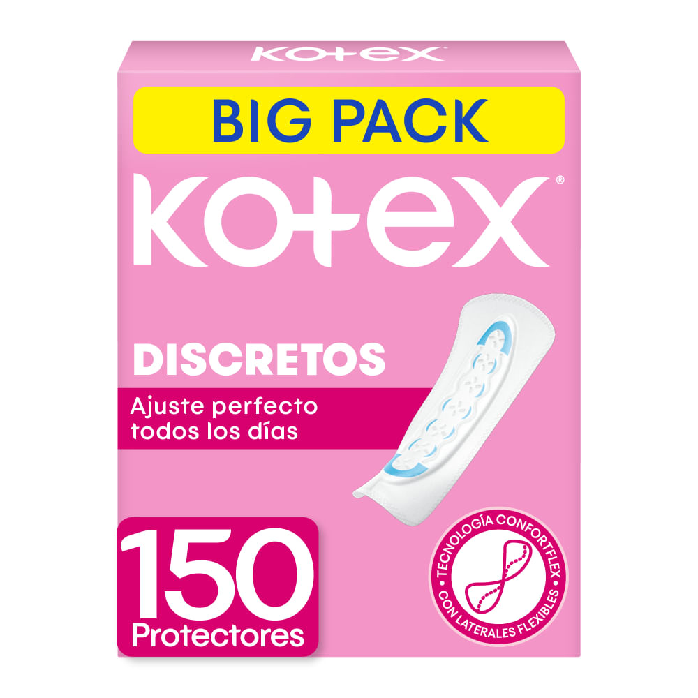 Protectores Diarios KOTEX Discretos Big Pack Paquete 150un