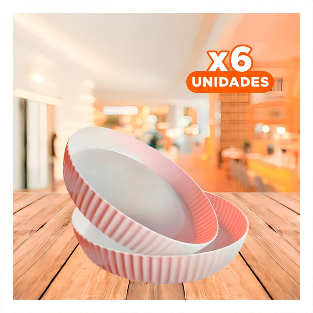 Pack6 Modulo Para Especias Plastico 30.5x6x30.5cm Practico Rosado Y+Papel Regalo