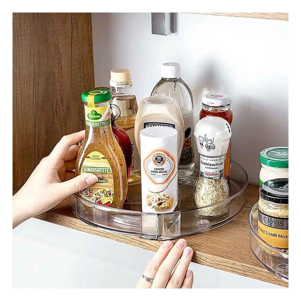 Organizador Giratorio Multiuso 29x3.5cm para Cocina Transparente Y+Papel Regalo