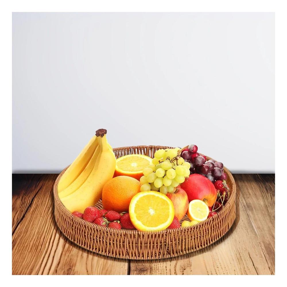 Plato Funcional Tejido Circular 26cm Marron para Hogar Moderno Total Y+Post It