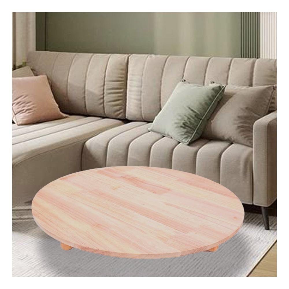 Pedestal Decorativo Circular de Madera con Patitas para Hogar Y+Papel Regalo