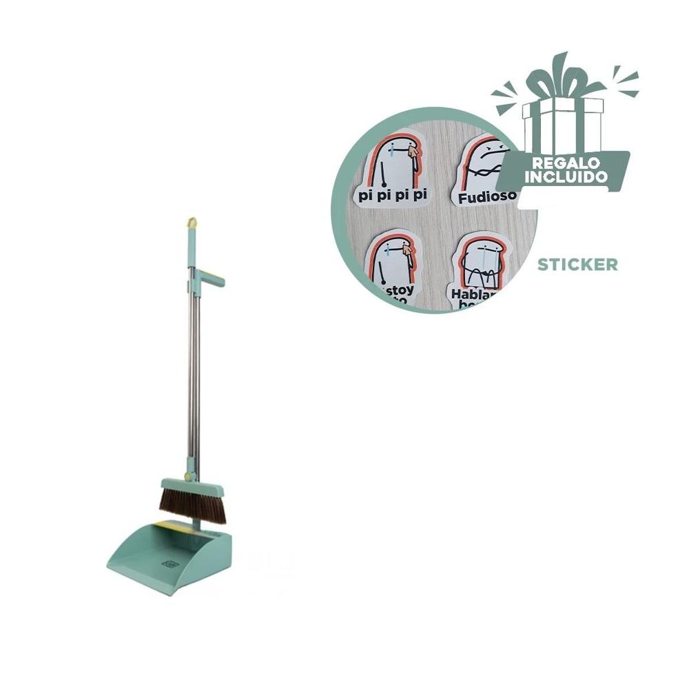 Opcion con Recogedor Verde para Limpieza del Hogar sin Esfuerzo Y+Regalo Sticker