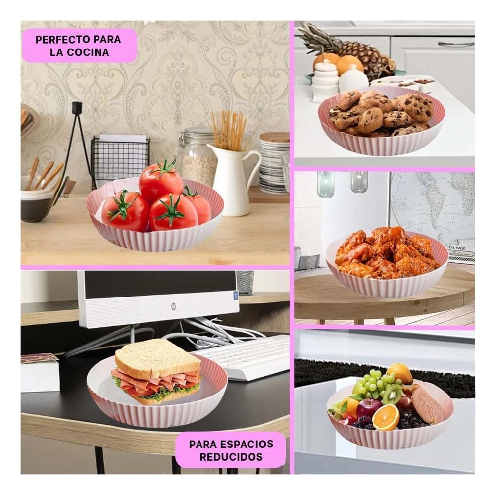 Organizador Para Especias Plastico 30.5x6x30.5cm de Cocina Color Rosado