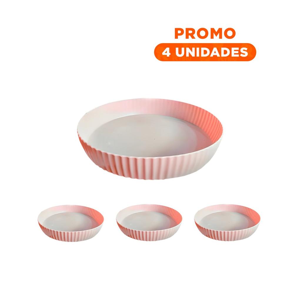 Pack4 Modulo Para Especias Plastico 30.5x6x30.5cm Diseno Moderno Rosado Y+Regalo Sticker