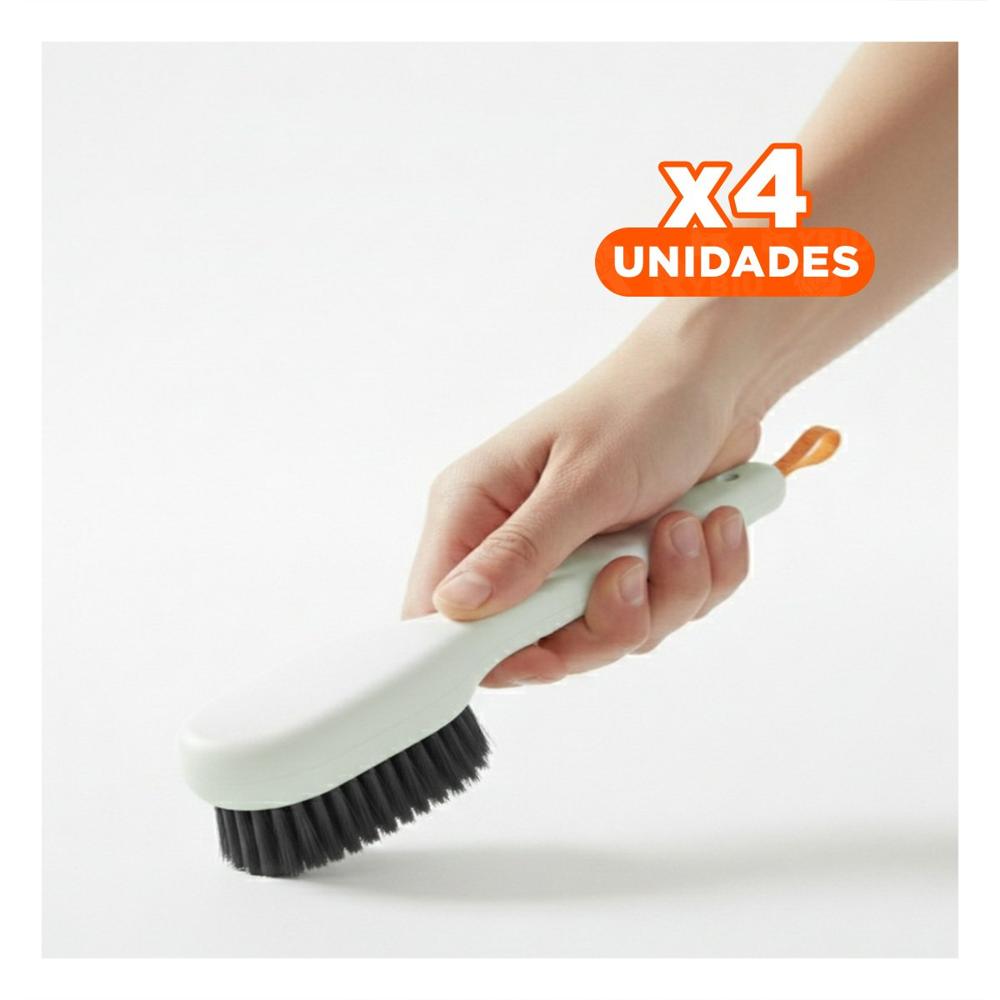 Pack4 Cepillo Dispensador Multifuncional Practico para Fregar Utensilios Verde Y+Regalo Sticker