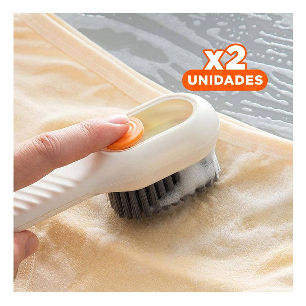 Pack2 Utensilio de Limpieza con Dispensador Multifuncional Resistente Blanco Y+Papel Regalo