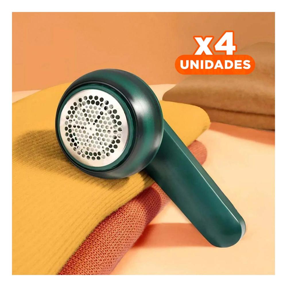 Pack4 Aparato Quitapelusas Electrico Portatil para Ropa Verde Hogar Plus