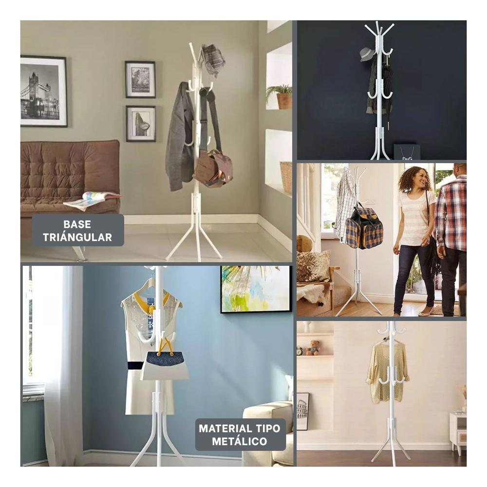 Perchero Multiuso 175x45cm para Organizar Ropa en Hogar Blanco Resistente