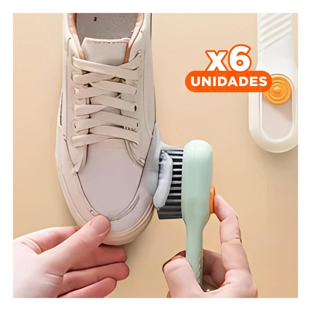 Pack6 Cepillo Dispensador Multifuncional Resistente para Limpieza General Verde