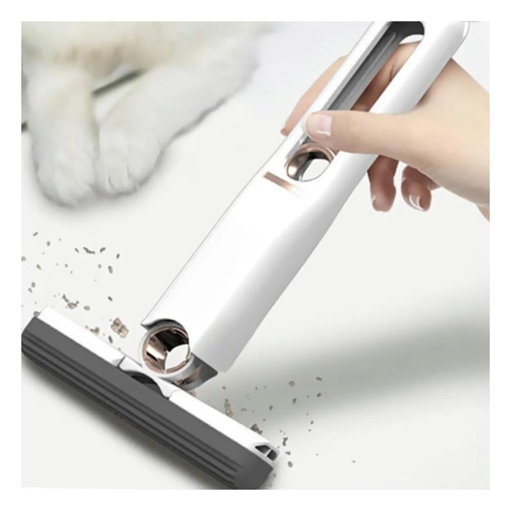 Mini Mopa Portatil con 3 Cabezales de Algodon Diseno Ligero Blanco Y+Regalo Sticker