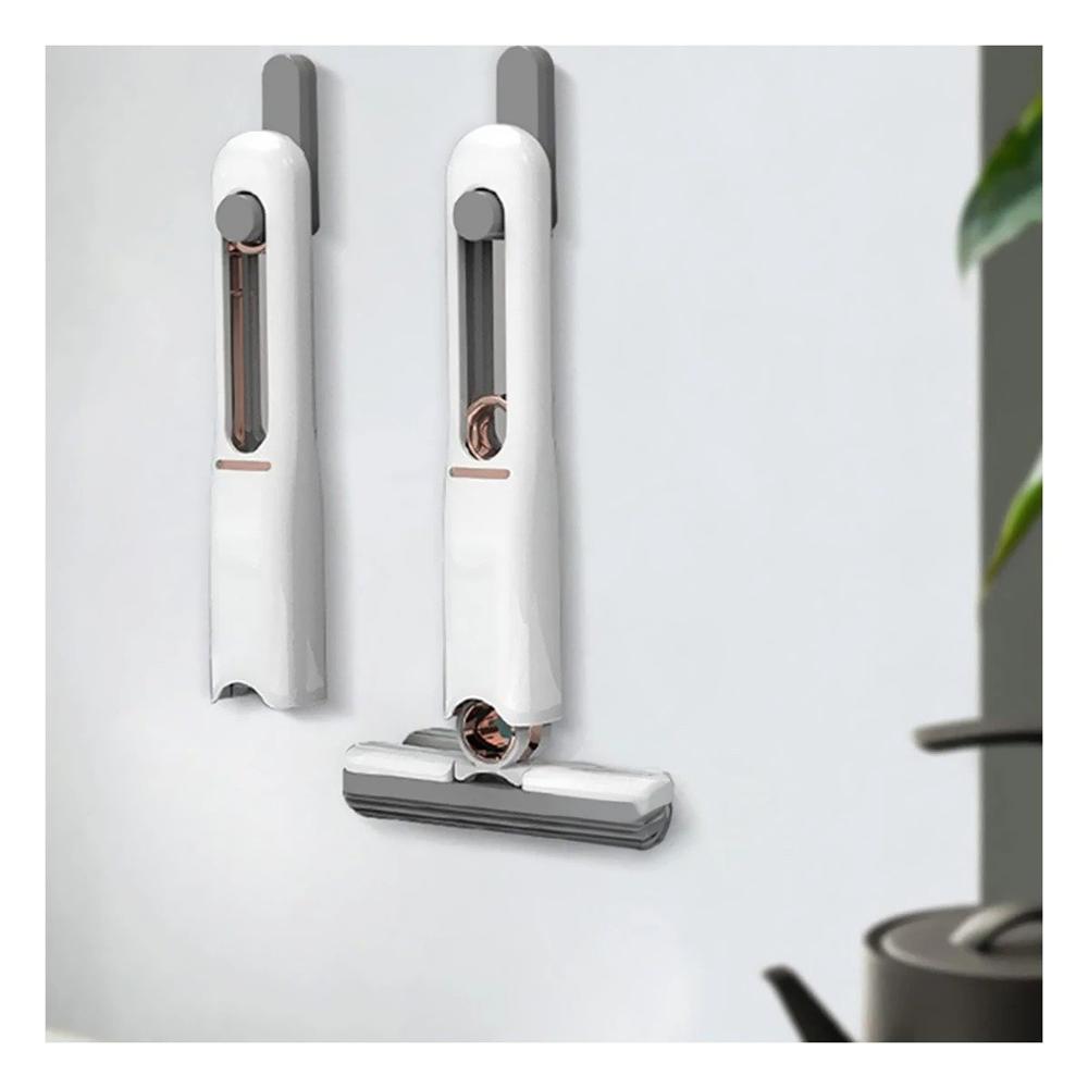 Mini Mopa Portatil con 3 Cabezales de Algodon Limpieza Eficiente Blanco Y+Papel Regalo