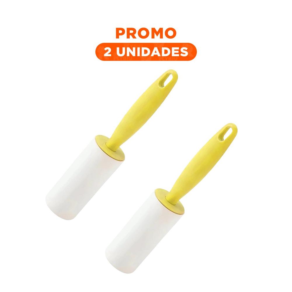 Pack2 Herramienta Quita Pelusa en Rodillo Manual para Prendas Amarillo Max