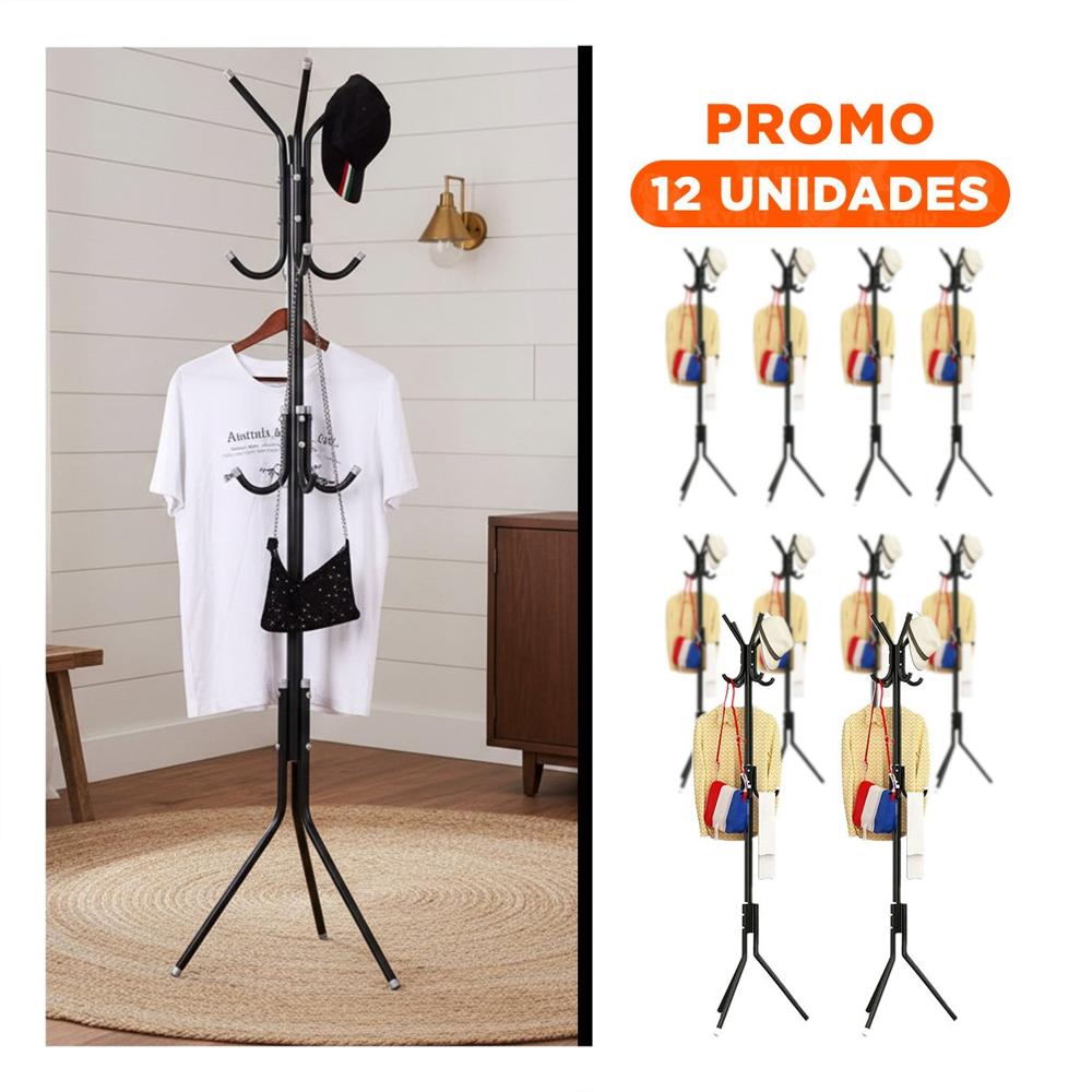 Pack12 Base Colgante Multiuso 175x45cm para Mantener Orden en Espacios Negro Y+Regalo Sticker