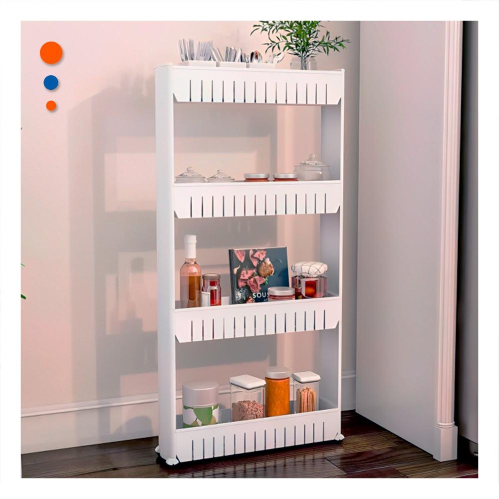 Organizador Lateral Delgado De 4 Niveles con Ranuras Blanco Plastico Y+Papel Regalo