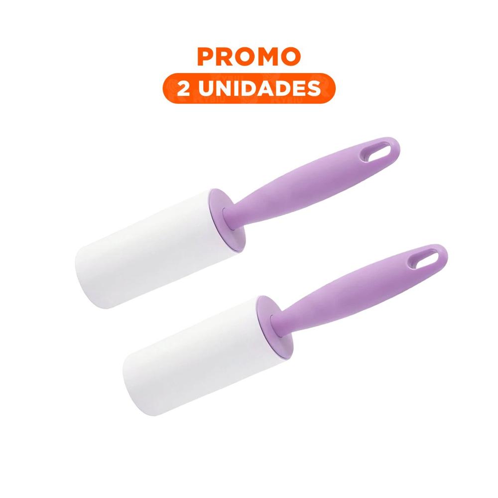 Pack2 Herramienta Quita Pelusa en Rodillo Manual para Prendas Lila Max