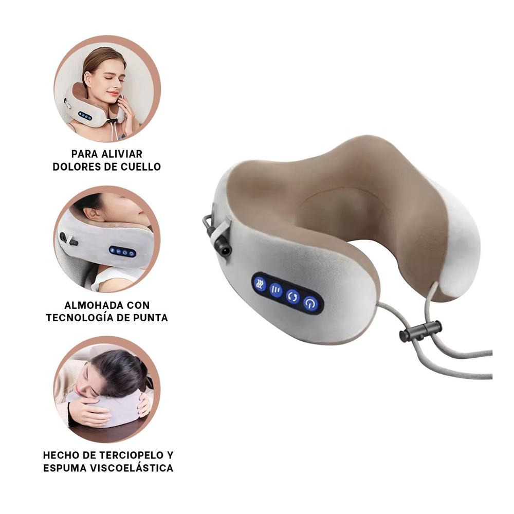 Descansador Cervical Masajeador Electrico para Relajacion Continua en Casa Y+Ligas Regalo
