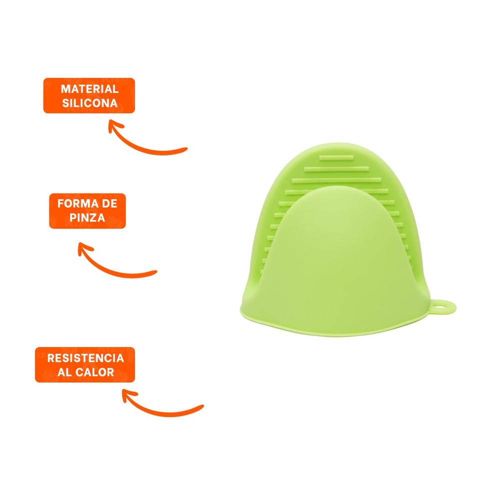 Accesorios de Silicona Verde para Cocina y Hogar 7,3x9,5cm Y+Ligas Regalo