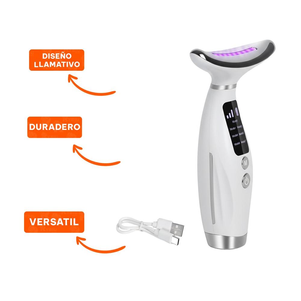 Dispositivo Facial 7 Modos de Color Rutina de Belleza Blanco Compacto Y+Ligas Regalo