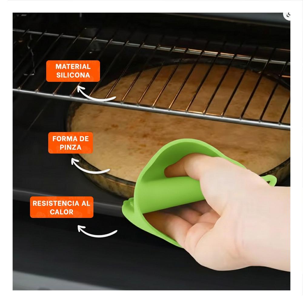Cubiertos Accesorios de Silicona Verde para Manipular Alimentos 7,3x9,5cm Y+Regalo Sticker