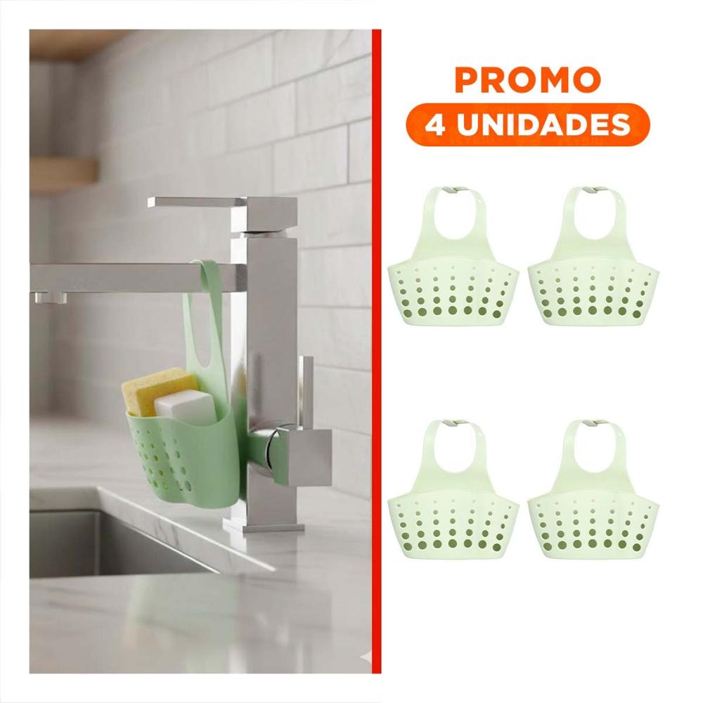 Pack4 Receptaculo Colgante Decorativo Verde para la Cocina 19x15cm Y+Regalo Sticker