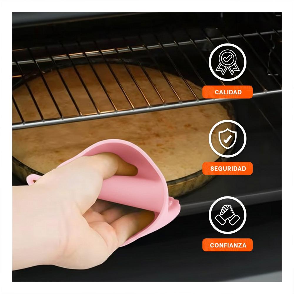 Cubiertos Manos de Silicona Rosado para Cocina y Hogar 7,3x9,5cm Y+Papel Regalo