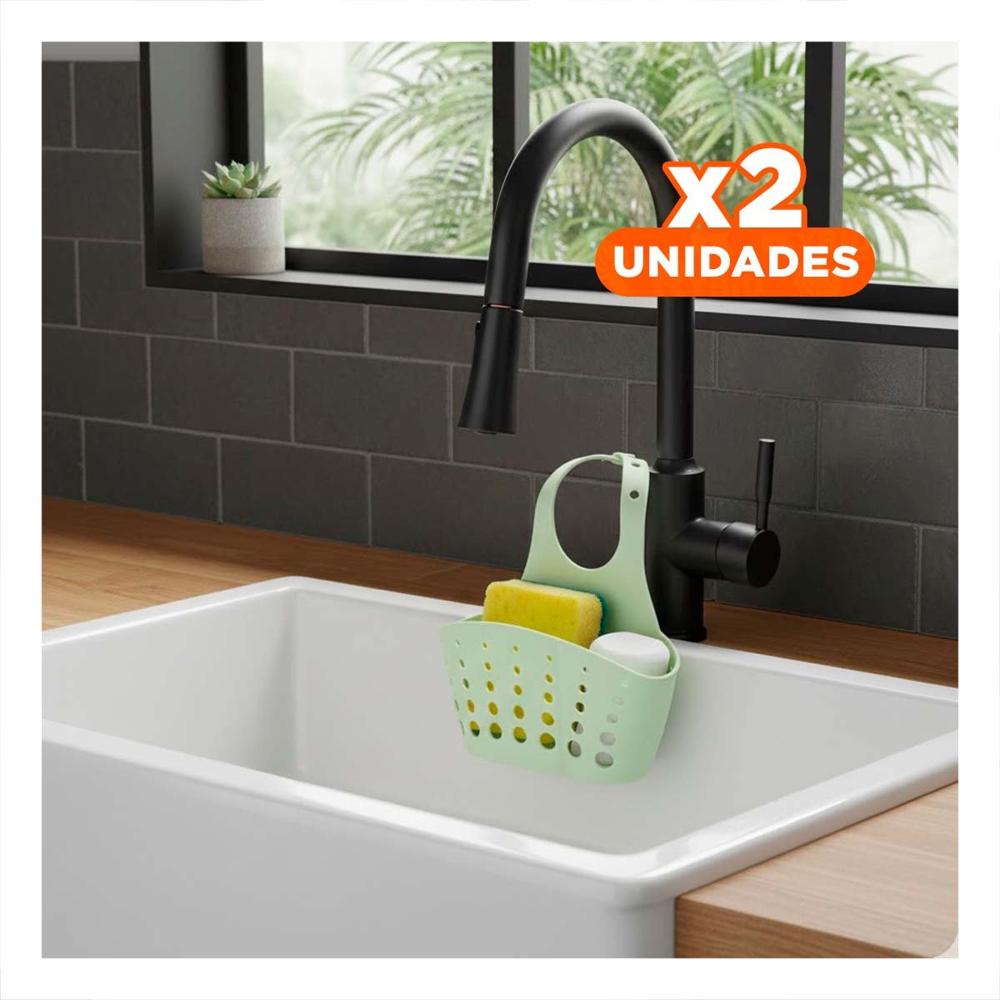 Pack2 Bandeja Colgante Verde Funcional para la Cocina y el Bano 19x15cm Y+Regalo Sticker