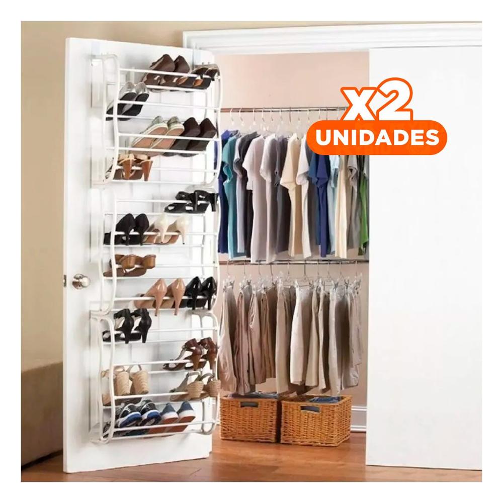 Pack2 Colgador Organizador de Puerta para 36 Pares Calzado Blanco Hogar Diario Y+Papel Regalo