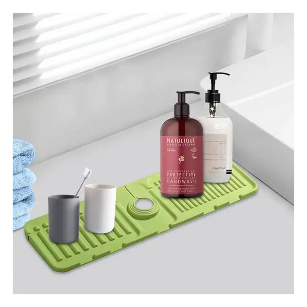 Protector de Drenaje para Lavadero de Silicona con Rayas Verde Claro Hogar Y+Post It