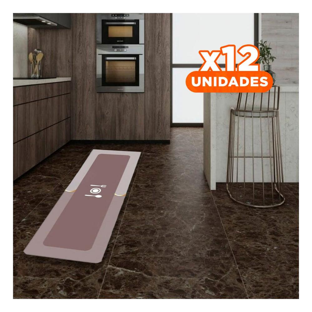 Pack12 Tapete Practico Antideslizante de Piso para Cocina y Casa