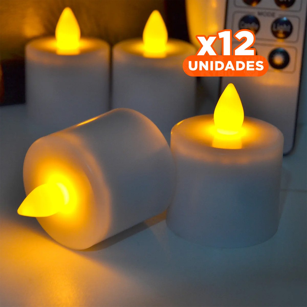 Pack12 Velas LED para Decoracion Interior con Uso Diario