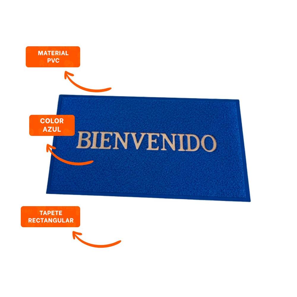 Piso Rectangular Bienvenido Negro Duradero y Decorativo para Recibidores Y+Ligas Regalo